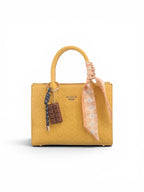 Elegant Monogram Yellow Office Tote Bag by Bessie London