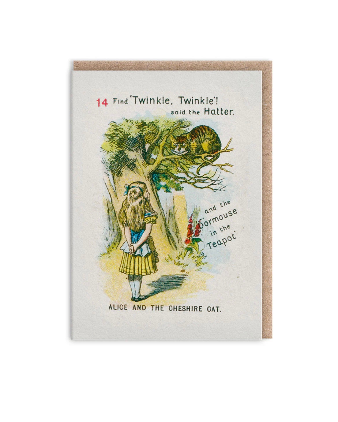Alice and the Cheshire Cat Mini Greeting Card 
Designed by: V&A