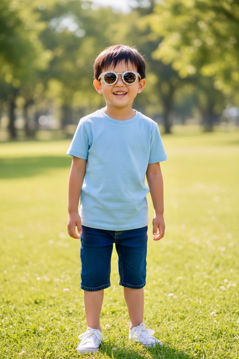 Kids Sunglasses PC UV400 Protection Retro Checkerboard