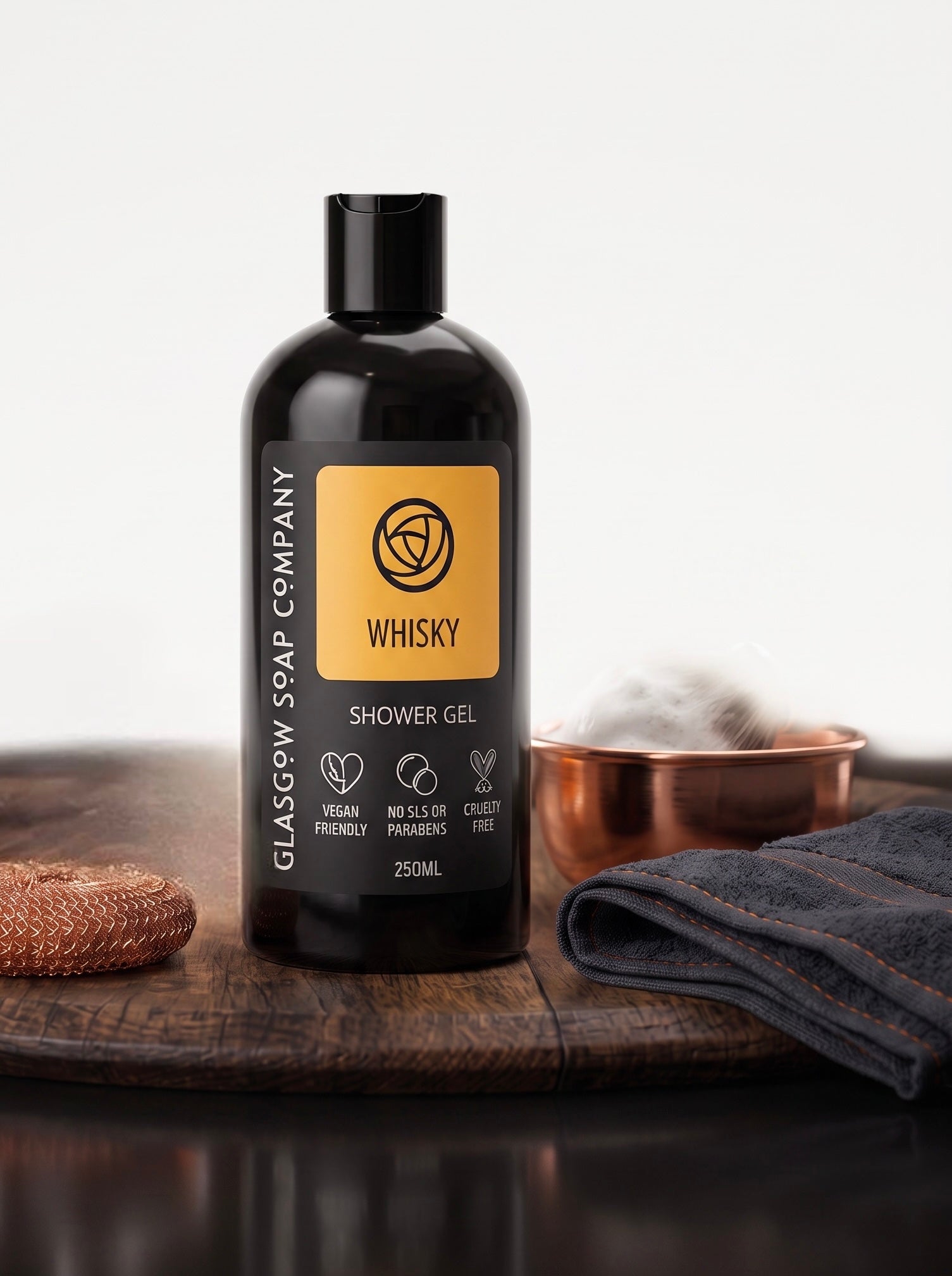 Glasgow Soap Company Whisky Shower & Shave Gift Set — Handmade in Scotland, Vegan-Friendly