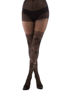 Pamela Mann Vintage Lace Tights — Ornate Over‑Knee Design
