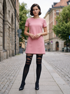 Pamela Mann Sheer Strap Tights — Black Bandage Design