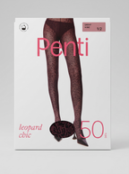 Penti Leopard Chic Fashion Tights in Two Sizes