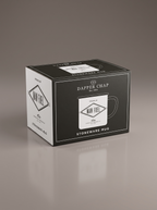 Dapper Chap 'Man Fuel' Stoneware Mug — Retro Enamel Style, Gift Boxed