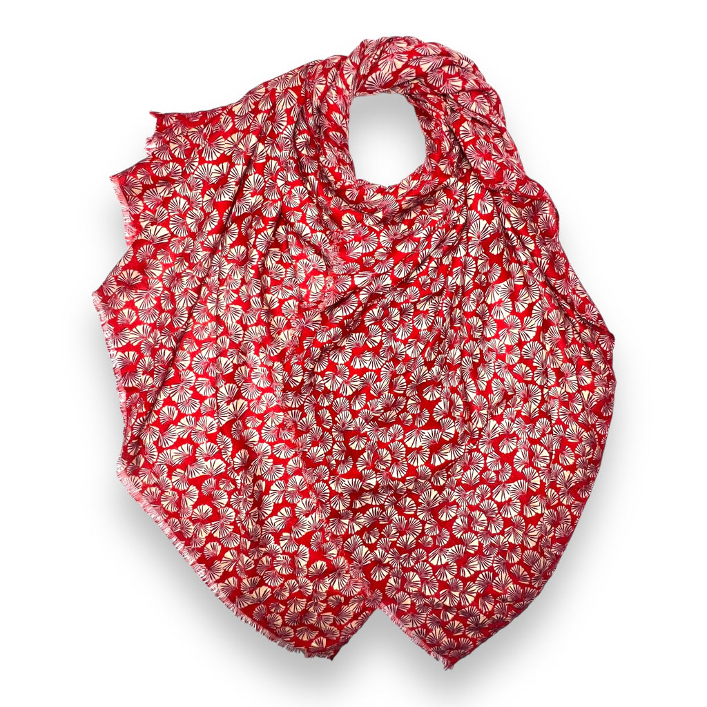 Beautiful medium Lightweight spring, autumn small shell print scarf by London Scarves