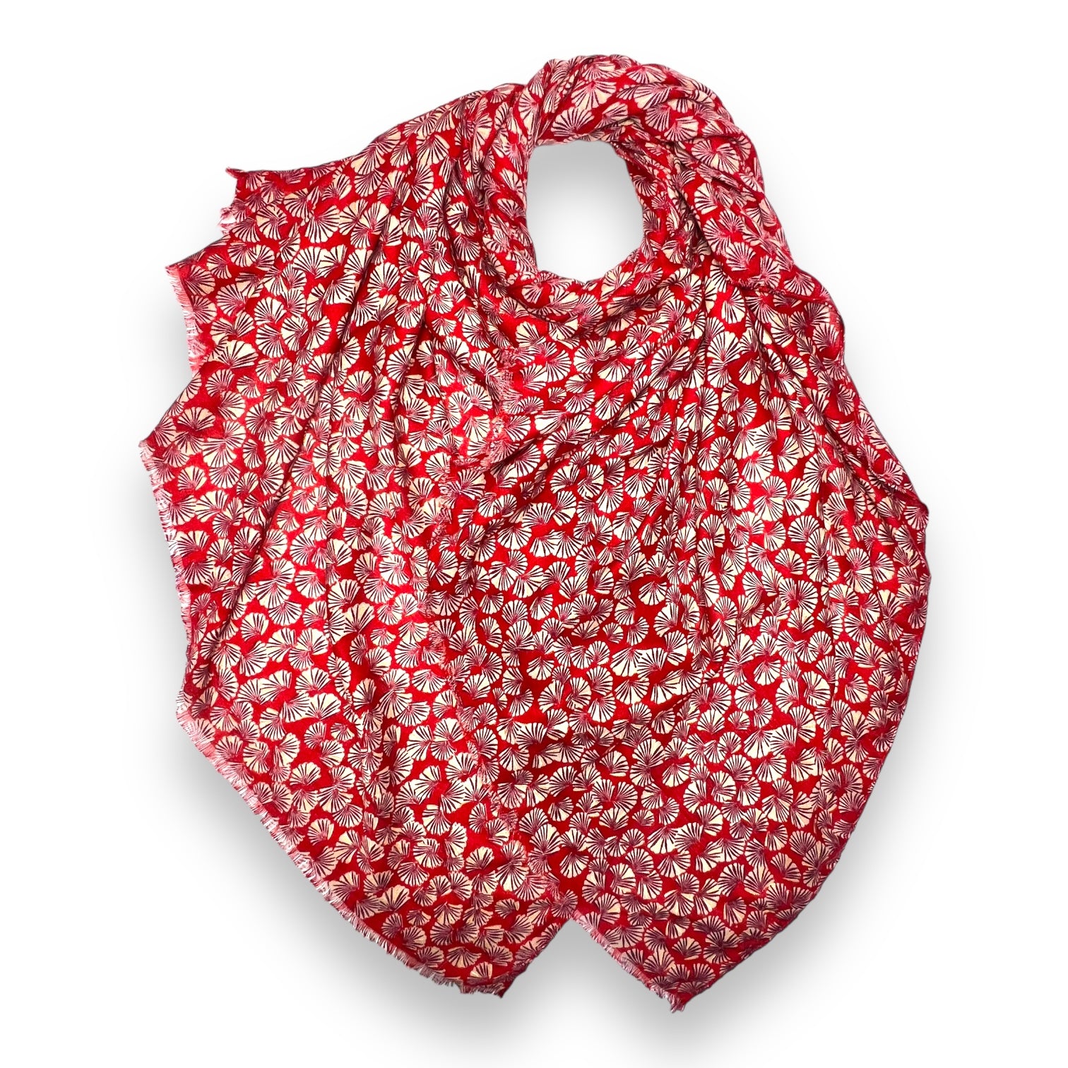 Beautiful medium Lightweight spring, autumn small shell print scarf by London Scarves