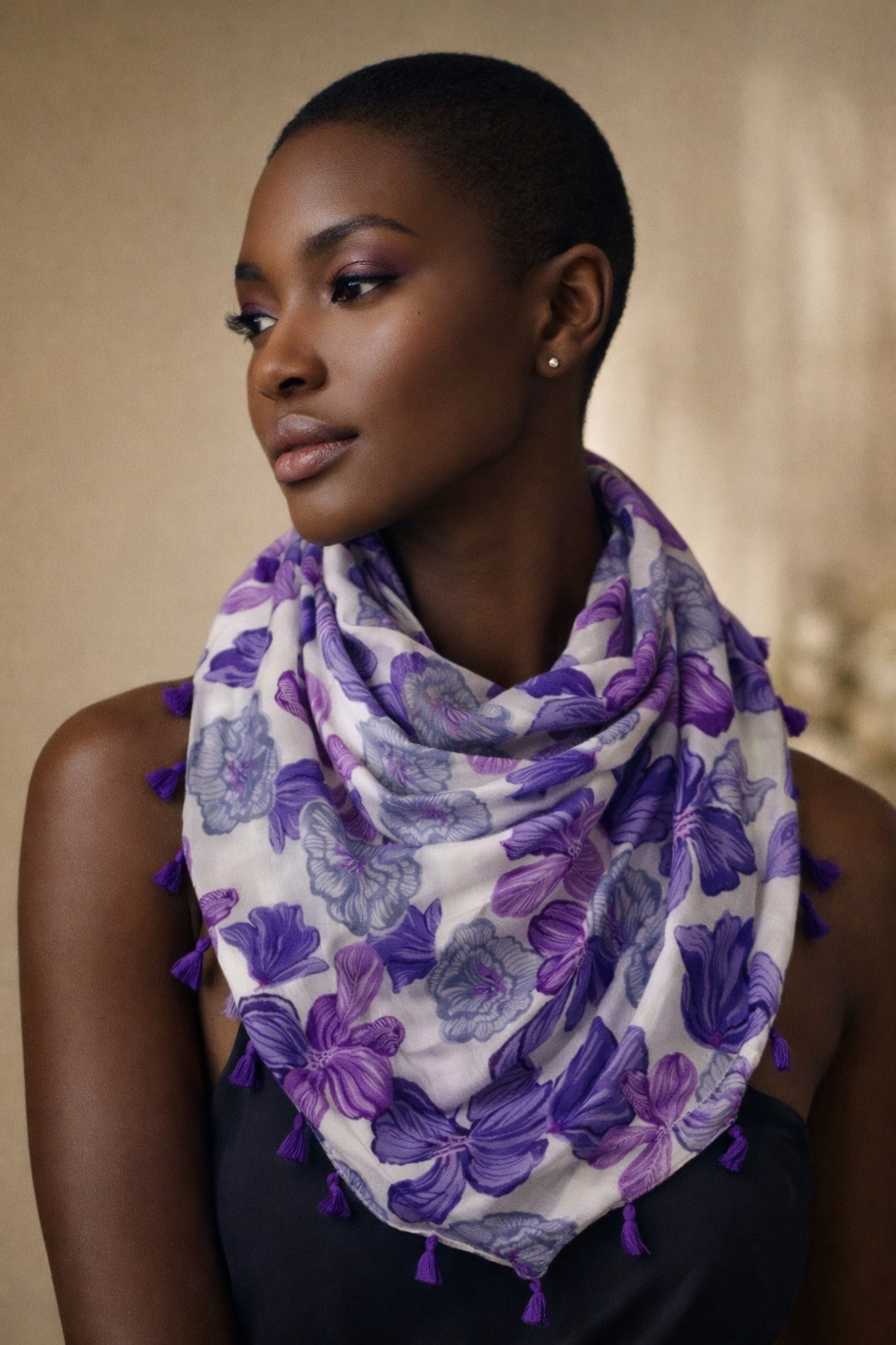 Summer Colour Plomeria Flower Print Scarf by London Scarves