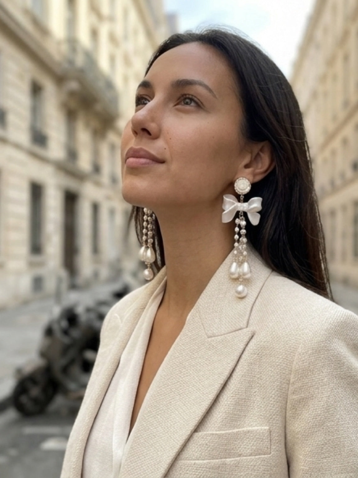 Elegant 925 Silver Pin Tassel Drop Earrings For Women Luxury Full Zirconia Faux Pearl Stud Earrings