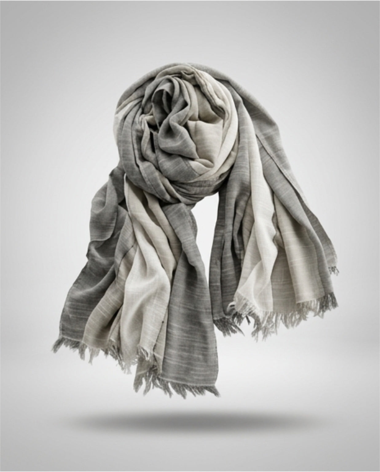 Men’s Striped Cotton Linen Scarf, Soft Lightweight Breathable by Pink Shop UK