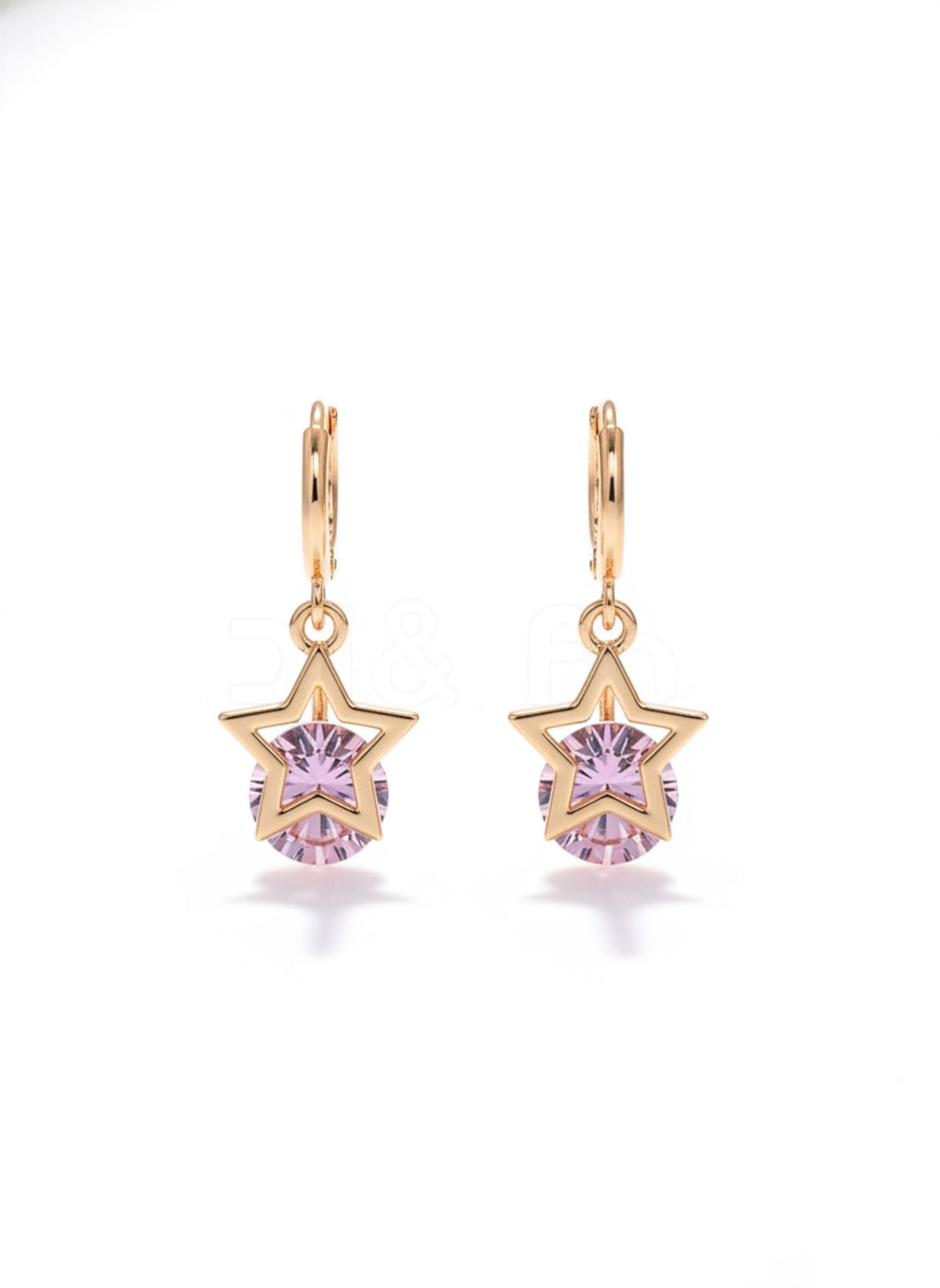 Brass Micro Pave Cubic Zirconia Leverback Earrings by Pink Shop UK