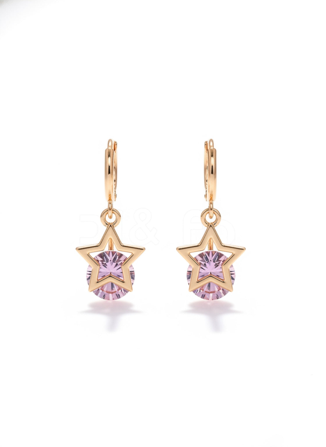 Brass Micro Pave Cubic Zirconia Leverback Earrings by Pink Shop UK