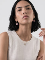 Brass Micro Pave Cubic Zirconia Leverback Earrings by Pink Shop UK