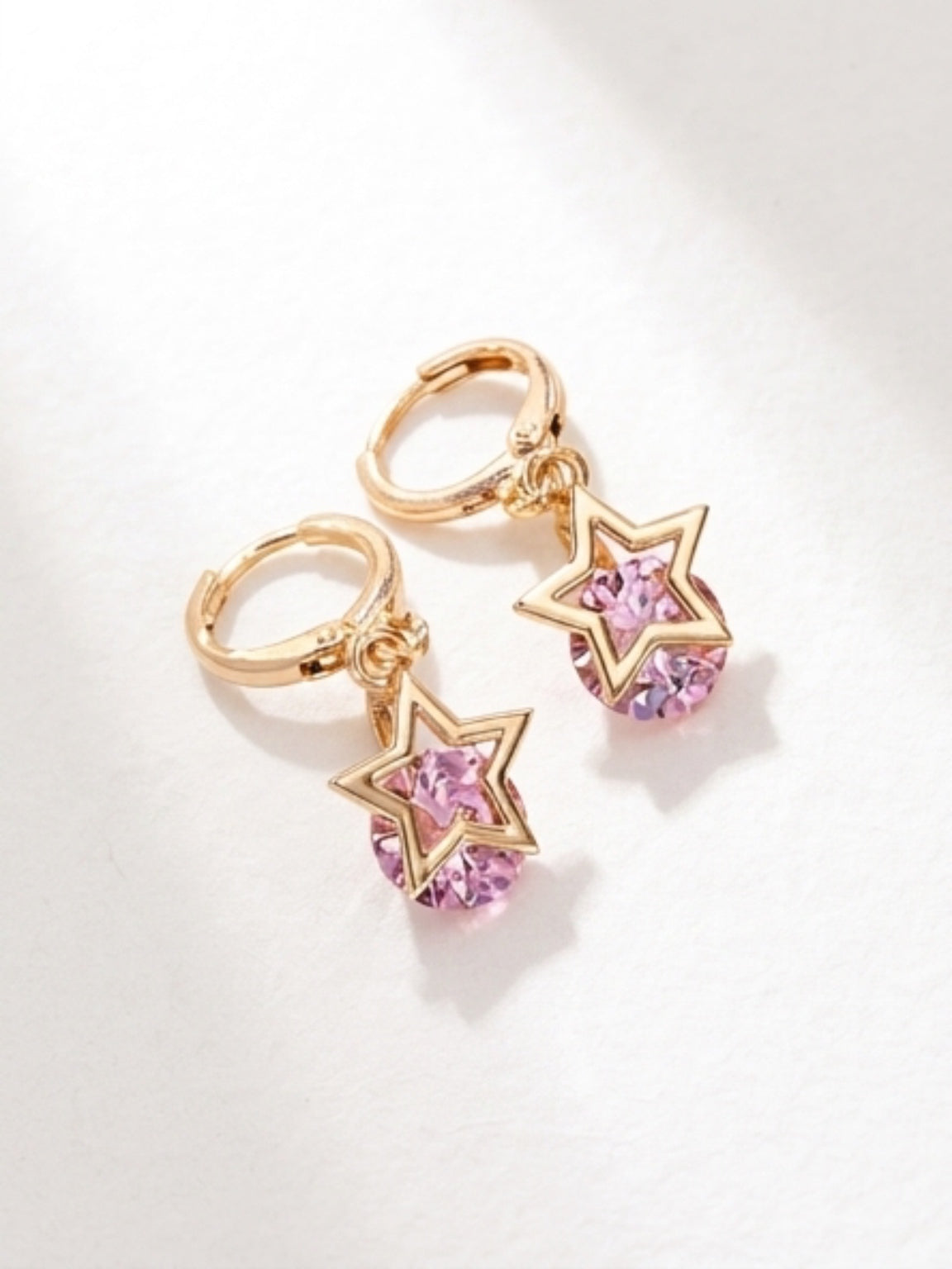Brass Micro Pave Cubic Zirconia Leverback Earrings by Pink Shop UK