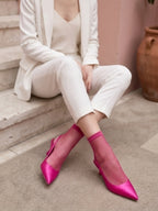 Penti Classic Fashion Ankle Fishnet Fuchsia