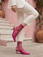 Penti Classic Fashion Ankle Fishnet Fuchsia