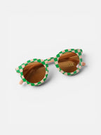 Kids Sunglasses PC UV400 Protection Retro Checkerboard Stripe