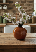 Small Ceramic Pomegranate Shape Vase