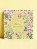 Yellow Birthday Floral Mini Square Greeting Card 
Designed by: Cath Kidston