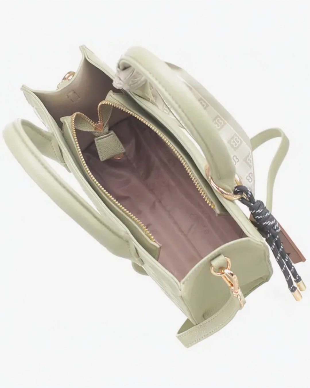 Elegant Monogram Tan Office Tote by Bessie London
