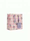 Block Painted Mini Gift Bag- Gingham Violet Meringue by Paper Mitchi