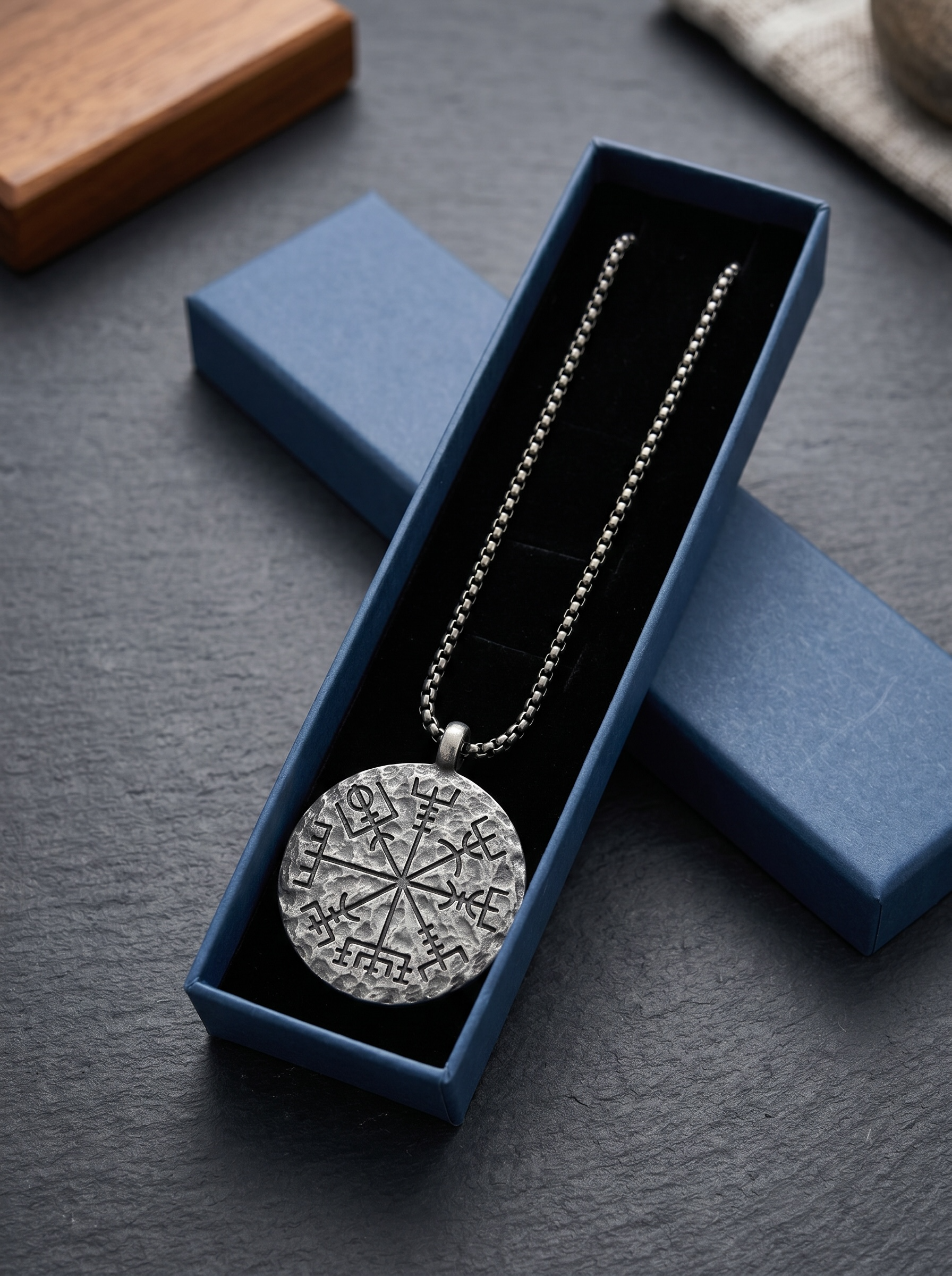 Viking Wayfinder Compass Amulet Necklace- “Guidance, protection, and courage for every path ahead.”