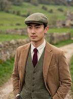 Kinloch Waterproof British Tweed Flat Cap by Heather Hats & Accessories