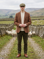 Kinloch Waterproof British Tweed Flat Cap by Heather Hats & Accessories