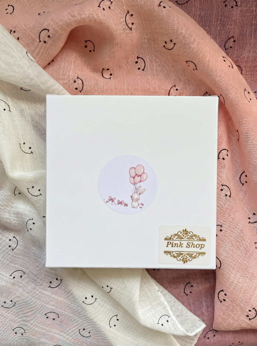 Children’s Cotton Muslin Square Scarf Set of 3 – Multifunctional Soft Absorbent Smile Print