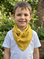 Children’s Cotton Muslin Square Scarf Set of 3 – Multifunctional Soft Absorbent Smile Print