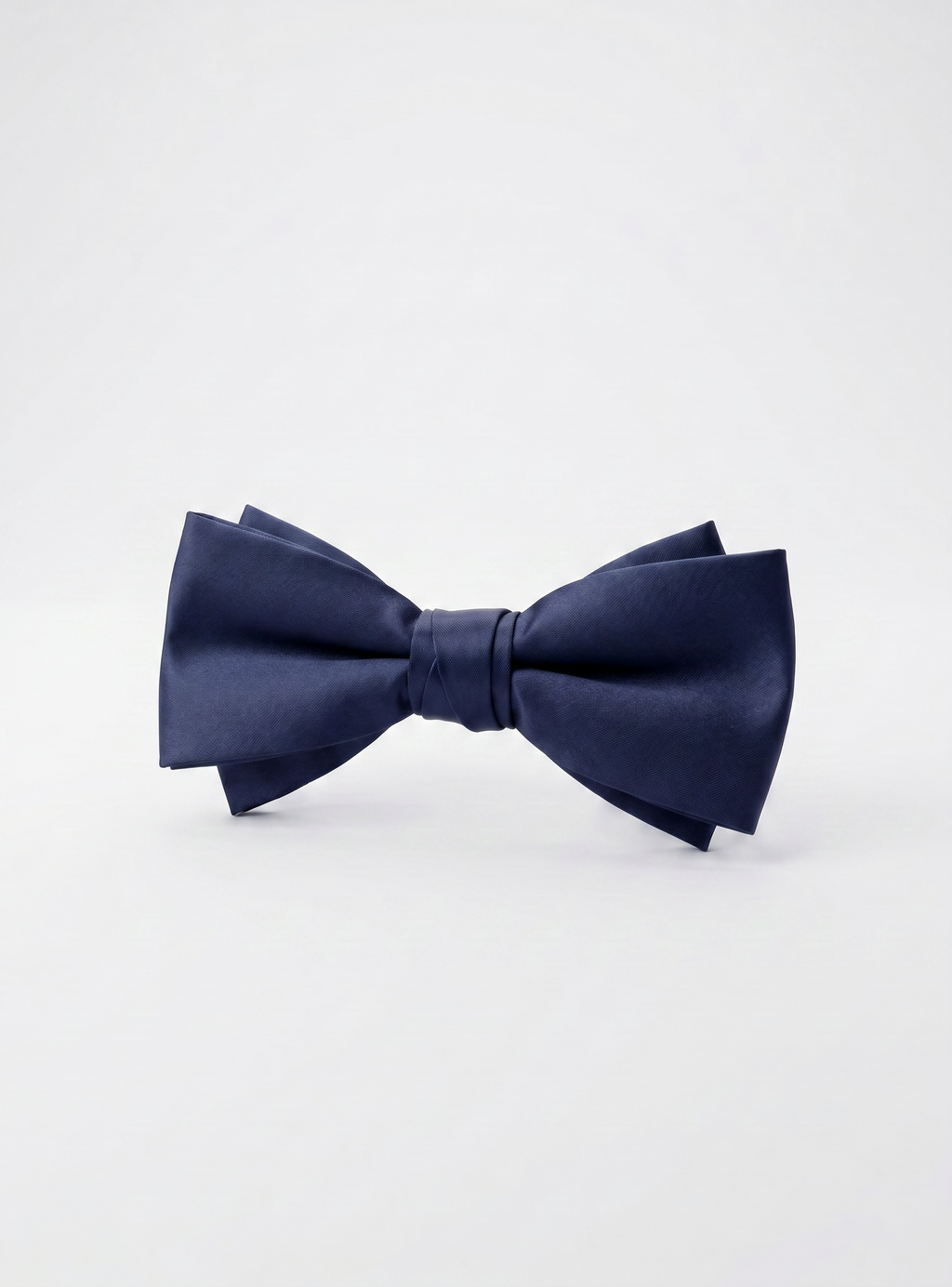 Classic Black/Blue Satin Bow Tie – 12 cm × 6 cm – Adjustable Neck Strap by Pink Shop UK
