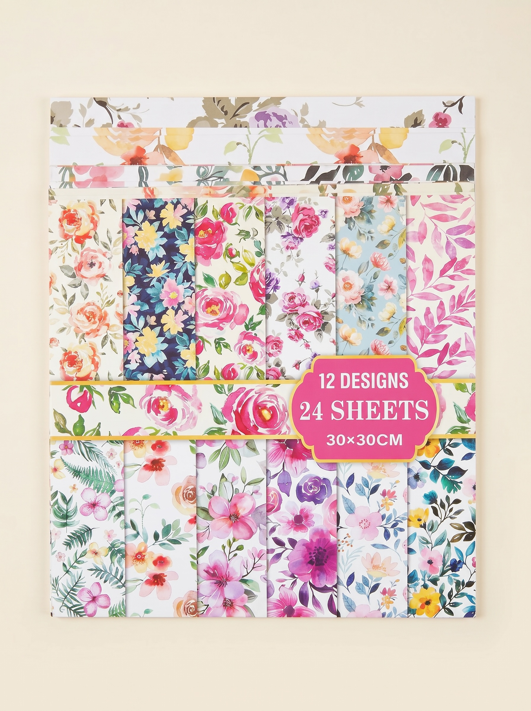 Watercolour Leaves & Floral Craft Paper