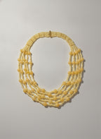 Artist Handcrafted Multi‑Strand Natural Premium Quality Yellow Jade Statement Necklace by Kristine Keina