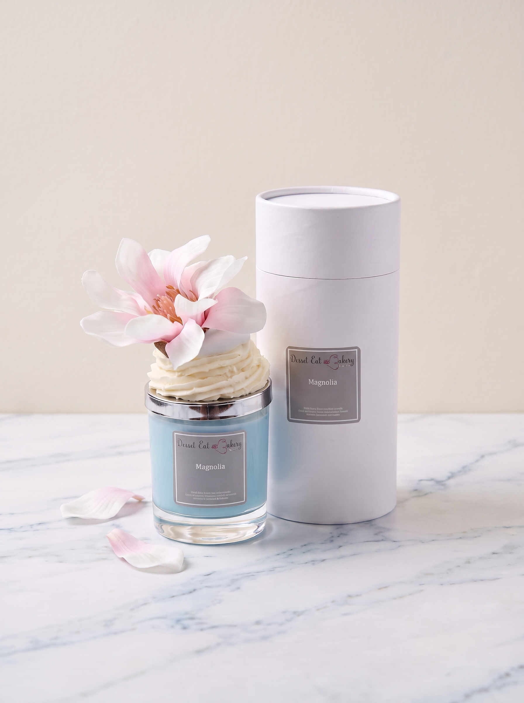 Magnolia Cupcake Candle by Donut Eat Bakery (Made in Scotland)