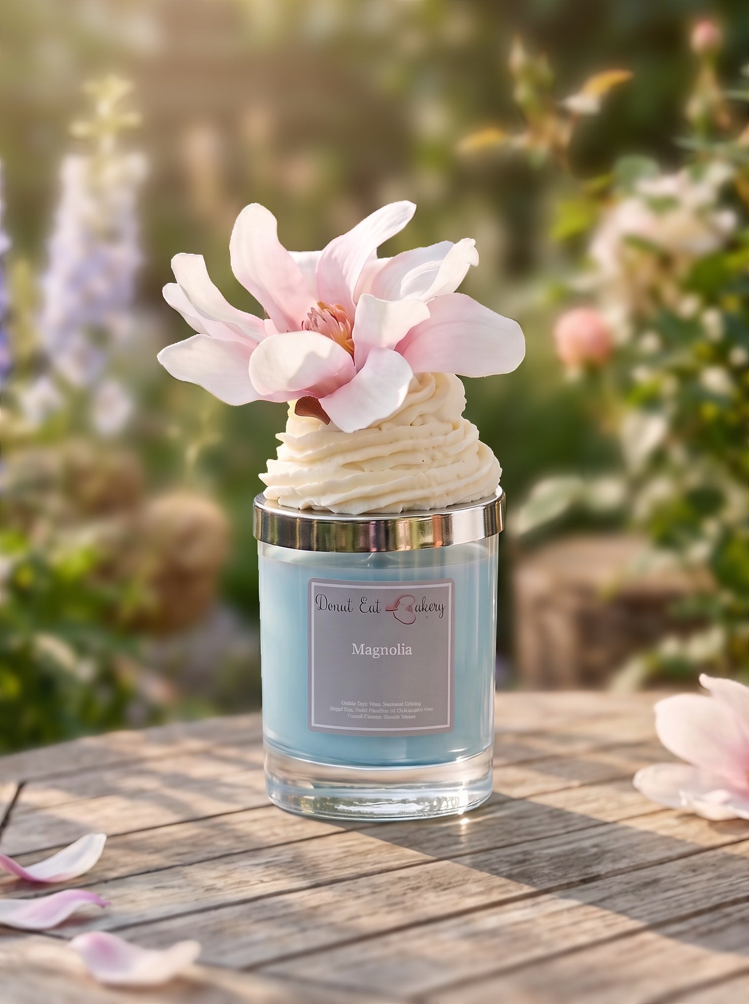 Magnolia Cupcake Candle by Donut Eat Bakery (Made in Scotland)