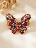 Charming Alloy Pave Rhinestone Butterfly Brooch